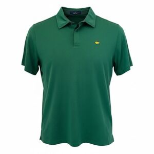 Masters Clubhouse Collection Green Golf Polo Shirt Made in Italy Large Cotton